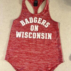 Victoria's Secret Pink Tank Top Wisconsin Badgers Red Racerback Size X-Small
